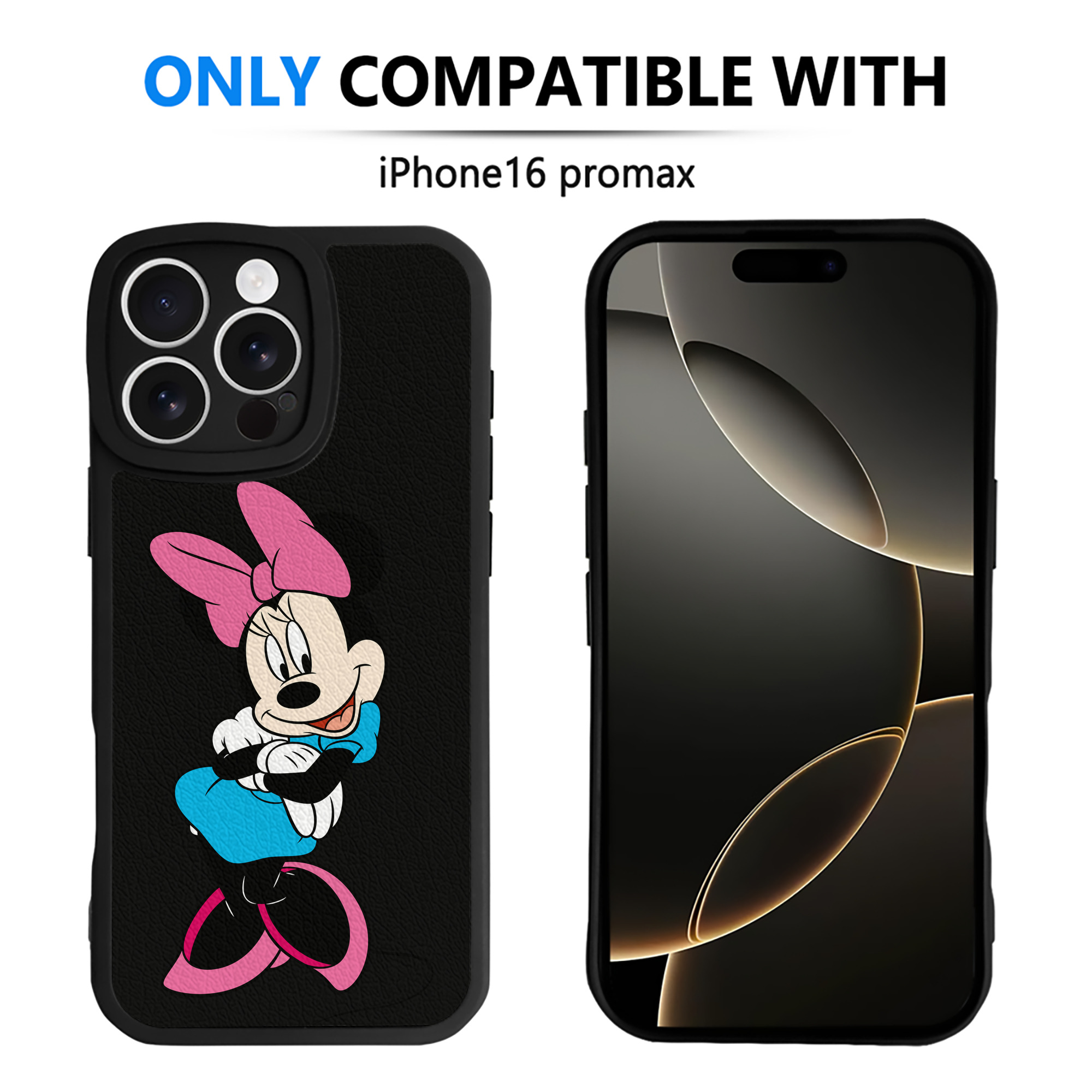 （画像用） ミッキーマウス Mickey Mouse 【iPhone 16シリーズ対応】シリコンスマホケース（レザー調） 材質：シリコン